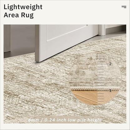 Soalmost 3x20 Hallway Runner Rug - Extra Long Carpet Runners for Hallways 20ft Non Slip Stain Resistant Rugs Runner for Living Room Bedroom 20 Feet Floor Carpet for Kitchen, Brown