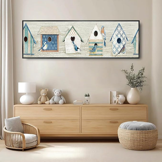 Long Narrow Vertical Wall Art for Hallway Staircase Entryway, Gray White Modern Abstract Framed Crystal Porcelain Wall Decor, Waterproof Easy Clean Artwork for Home Office Hotel Restaurant Spa 20x63 Inch