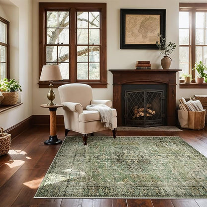 Machine Washable Throw Rugs for Entryway: Door Mat Indoor Entrance 3x5 Small Rug Stain Resistant Non-Slip Low Pile Soft Carpet for Kitchen Front Door Indoor Entrance Entry Bedroom