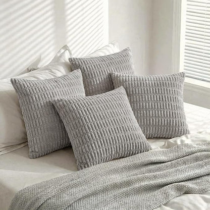 Fancy Homi 4 Packs Decorative Throw Pillow Covers for Living Room Couch Bed, Modern Farmhouse Boho Home Décor Accent Cushion Case, 26" x 26", Gray