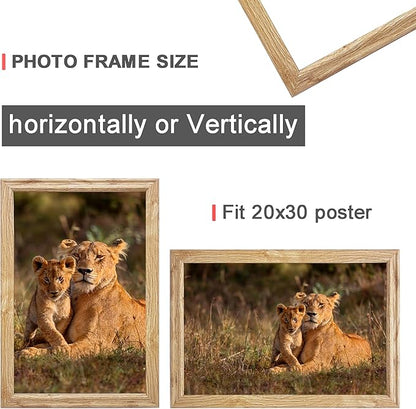 20x30 Picture Frame set of 3, Modern Style Woode Frame, Vertical & Horizontal Wall Hanging Large Studio Gallery Poster Frame for Photos, Posters & Art Prints best gift