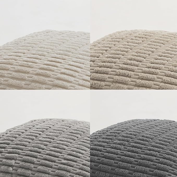 Fancy Homi 4 Packs Decorative Throw Pillow Covers for Living Room Couch Bed, Modern Farmhouse Boho Home Décor Accent Cushion Case, 24" x 14", Grey Series
