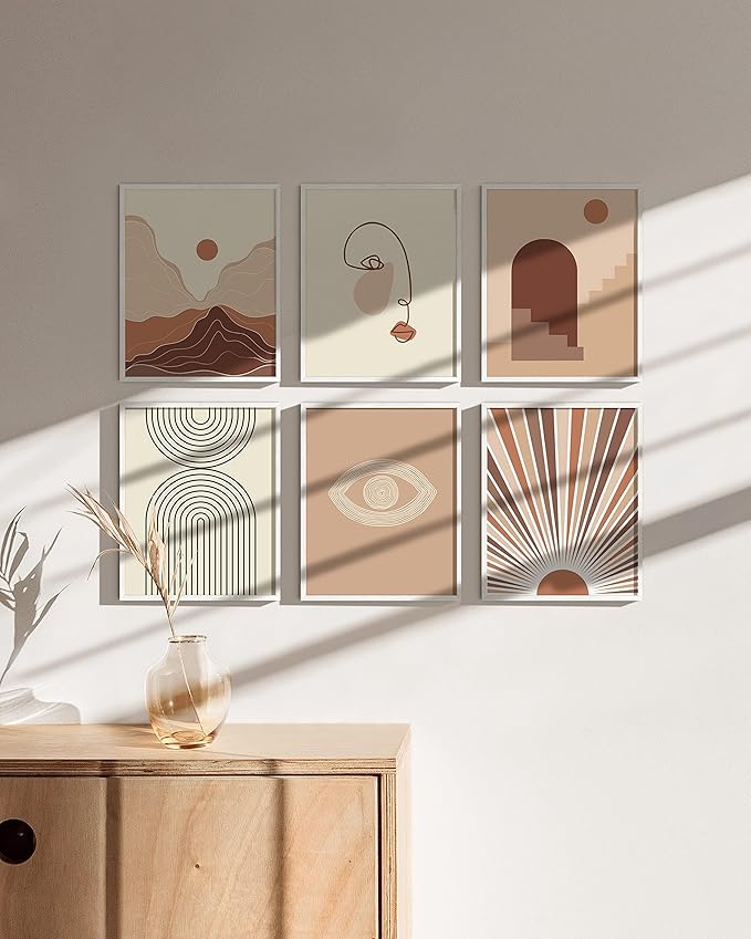 HAUS AND HUES White Oak Wood 8x10 Picture Frames - Set of 9, Elegant Frames for Posters and Photos