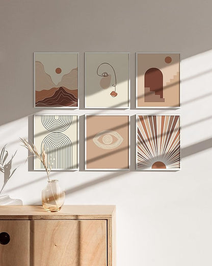 HAUS AND HUES White Oak Wood 8x10 Picture Frames - Set of 9, Elegant Frames for Posters and Photos