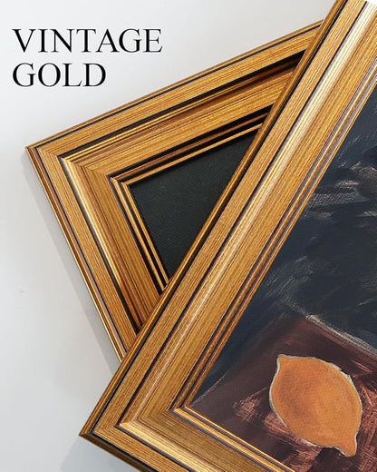 VIYYIEA Vintage Gold Framed Wall Art, 12x16 Inch Floral Rose Retro print Paintings, Antique Canvas Artwork, Victorian Picture Photo Frame Wall Decor for Gallery Bathroom Bedroom