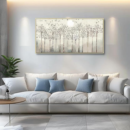 hyidecorart Natural Wood Framed Canvas Wall Art For Living Room Large Wall Decorations For Bedroom Room Office Wall Decor Abstract Scenery Wall Painting Prints Pictures Artwork Home Boho Wall Decor