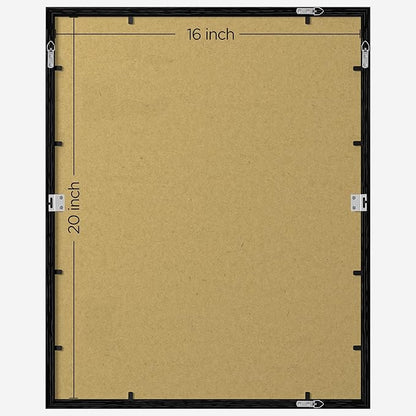 eletecpro 16x20 Picture Frames Set of 5, Gallery Wall Frame Display 11x14 Photo with Mat or 16x20 without Mat, Picture Frame Collage Wall Decor for Wall Mounting, Black