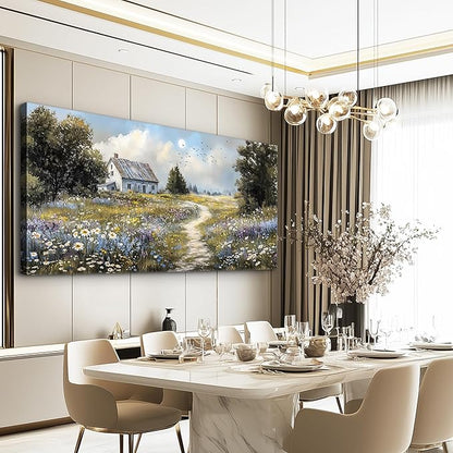 FUHAIHUA Canvas Wall Art For Living Room Large Wall Decor For Office Bedroom Decorations Farmhouse Landscape Pictures Countryside Painting Artwork Room Wall Mural Aesthetic Home Decor 30x60 In