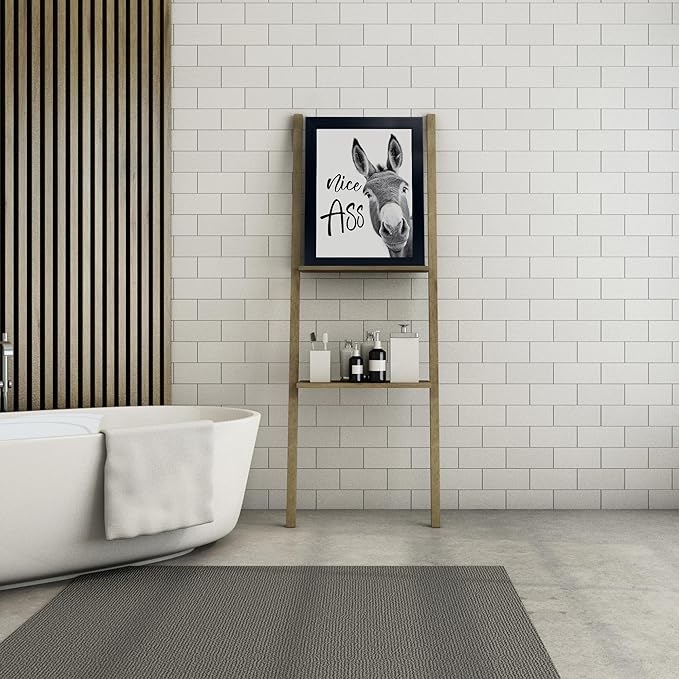 calmart Donkey Animal Prints Toilet Room Decor - Nice Ass Quotes Bathroom Sign, Funny Signs, Wall Art, Poster, Quotes, Guest