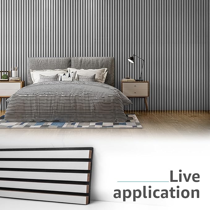 Art3d 107" x 8" (Pack of 4) Wall Panel 3D Fluted, Silver