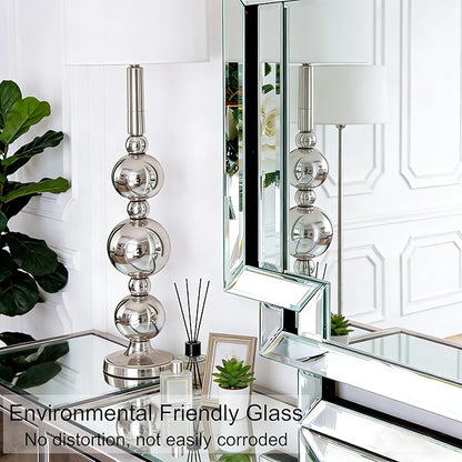 30" X 59" Large Wall Mirror for Decor, Glass Decorative Mirror with Beveled Edge and Glass Frame for Bathroom, Entrance, Living Room, Horizontally/Vertically Design