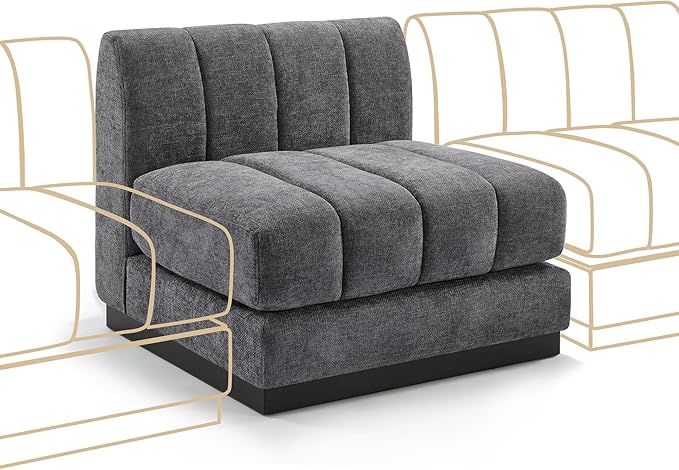 Morden Fort Oversized Sofa Couch Extra Deep Couch Modular Convertible Sectional Sofa Set Comfy Modern Sofas Couches for Living Room Apartment Bedroom Chenille