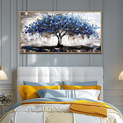 hyidecorart Abstract Wall Decoration For Living Room Canvas Wall Art For Office Bedroom Decor Tree Panoramic Landscape Wall Paintings Wood Framed Prints Textured Pictures Artwork Modern Hotel Decor