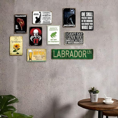 Vintage Signs Labrador Ln Sign Street Sign Retro Metal Sign for Home Bar Coffee Garden Indoor Ourdoor Decor,Aluminium 4x16 Inch