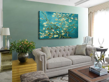 Vincent Van Gogh Canvas Wall Art, Almond Blossom Tree Classic Painting, Famous Artwork Picture Poster Print Wall Decor for Living Room Bedroom Office - 24"x36"