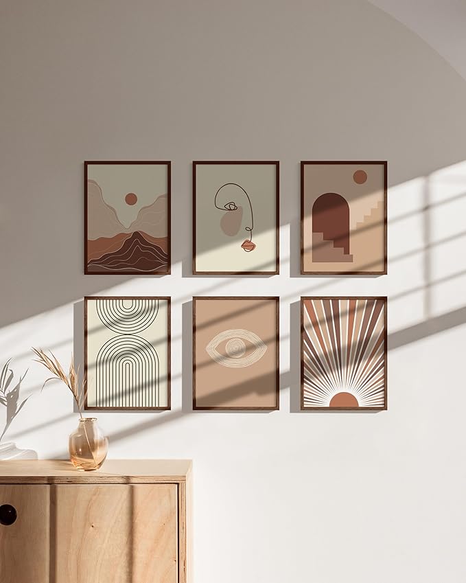 HAUS AND HUES 9x12 Walnut Oak Wood Picture Frames Set of 25 - Premium Bulk Picture Frames 9x12 Bundle - Elegant Gallery Wall Frame Set for Posters, Art Display - Ideal for Wall Decor in Home & Office