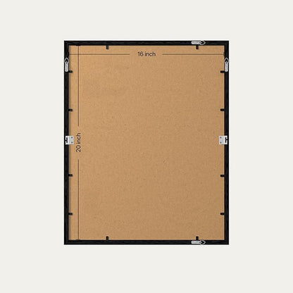 eletecpro 16x20 Picture Frame Set of 9, Display Photos 8x10 with Mat or 16 x 20 Without, Classic Gallery Wall Frame Set for Home, Large Poster Frames for Horizontal & Vertical Mounting, Black