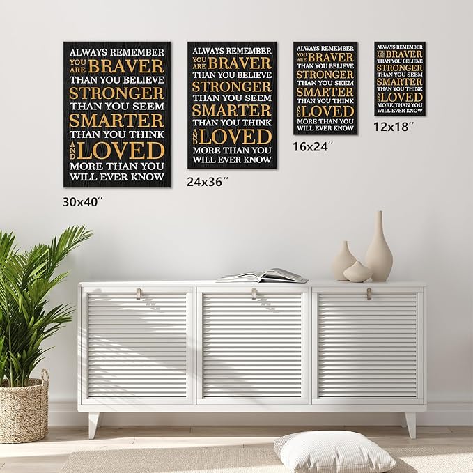 Jumong Motivational Canvas Wall Art Inspirational Wall Decor Wooden Frame Inspirational Office Wall Art Motivational Wall Decor Encouragement Artwork Poster for Home Office Living Room Bedroom
