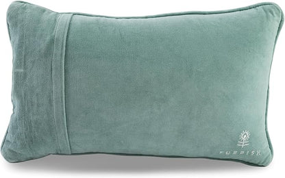 FURBISH Needlepoint Decorative Throw Pillow - Fly Coach - 9"x15" - Small Embroidered Designer Pillow for Living Room, Couch, Sofa, Chair & Bed - Eclectic Home Decor