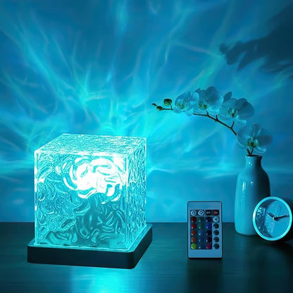 2026 New Ocean Wave Projector Light, 16 Color Touch & Remote Ocean Lamp, 3D Water Ripple LED Night Light, Romantic Ambient Lighting for Bedroom, Kids Room, Meditation, Relaxation, Home Decor