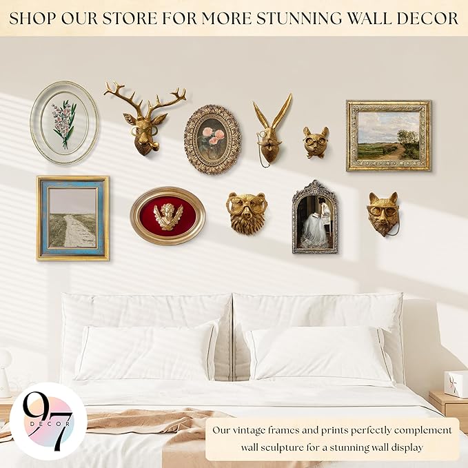 97 Decor White Vintage Wall Sculpture Decor - 3d Floral Wall Art, Unique Hancrafted Flower Sculptures, Elegant Gallery Art For Home Bedroom Kitchen Decorations