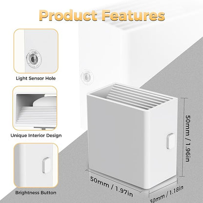 DORESshop LED Night Lights Plug into Wall [2 Pack], Plug in Nightlight, 3 Level Brightness Adjustable Night Light, Dusk to Dawn Sensor, Nightlights for Adults, Bedroom, Bathroom, Hallway, Daylight