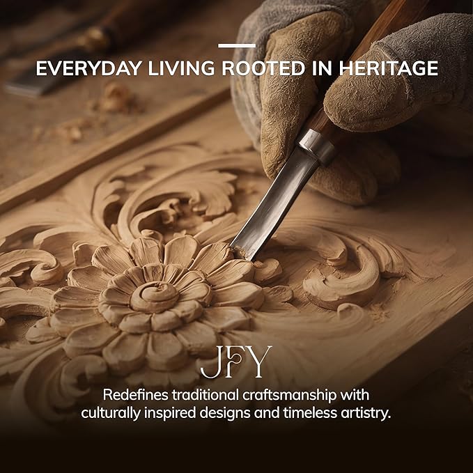 JFY Designs Wall Medallion - Wooden Wall Decor, Hand Carved & Embossed Decorative Wall Sculpture, Boho Farmhouse Wall Art, Perfect for Home, Office or any Living Space