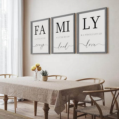 Heiple Family Wall Decor 11"x14" Framed Wooden Wall Sign for Home Decor Farmhouse Vintage Rustic Living Room Minimalist Family Wall Art (Gray, 11”x14”)