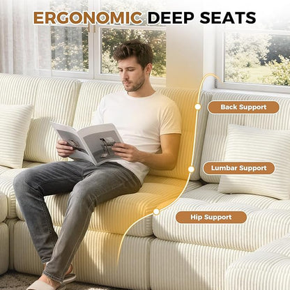 80" Boneless Loveseat Sofa in a Box,No Assembly Required Comfy Deep Seat Cloud Couch,Modern Small Couches for Living Room, Bedroom,Apartment,Beige 1 PCS