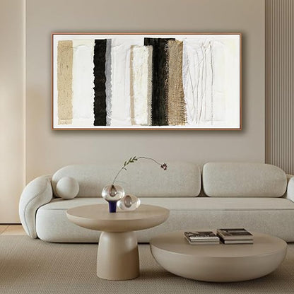 Abstract Canvas Wall Art Decor Maximalist Home paintings Decor Wall Art Prints Modern Framed Wall Decorations Multicolor Overlapping Strips Artwork 20×40 inch for Living Room Wall Bedroom Kitchen Office Decor