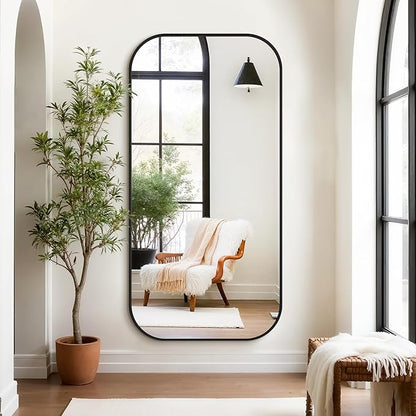 Bathroom Mirror for Wall, Large Bathroom Vanity Mirror for Over Sink 30 x 60, Black HD Reflection Shatterproof Mirror for Living Room Bedroom Entryway, Metal Frame Rectangular Shape