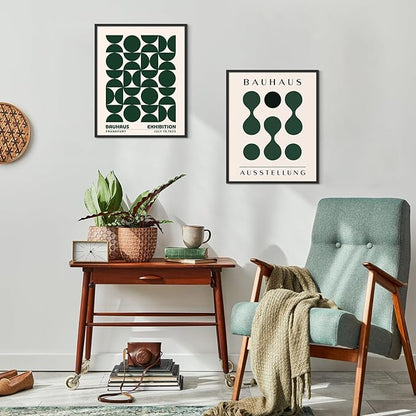 Habseligkeit Green Wall Art Prints, Absteact Room Decor, Posters for Girls Room Aesthtic, Girls Dorm Wall Decor Set of 6, 8x10 in
