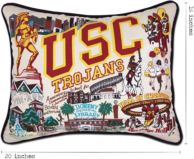 Catstudio University of Southern California (USC) Collegiate Embroidered Decorative Throw Pillow