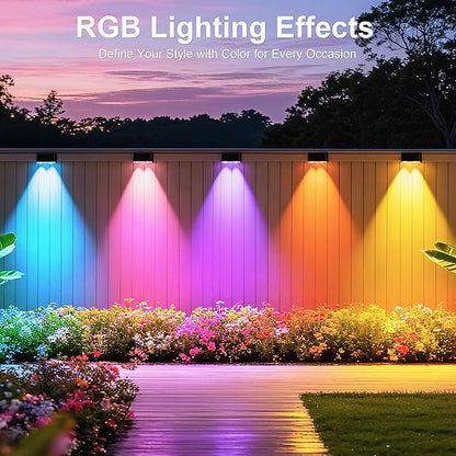 Outdoor Deck Lights, 24 Lights Smart Fence Lights Compatible with Alexa & Google Home, IP65 LED Patio Deck Lighting with Remote, Fence Lighting Music Sync for Patio Yard Garden(157.2ft)