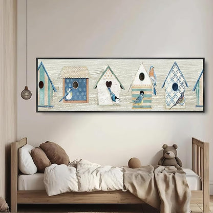 Long Narrow Vertical Wall Art for Hallway Staircase Entryway, Gray White Modern Abstract Framed Crystal Porcelain Wall Decor, Waterproof Easy Clean Artwork for Home Office Hotel Restaurant Spa 20x63 Inch
