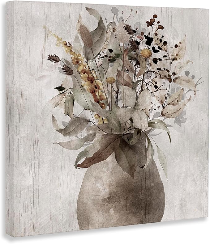 Stupell Industries 'Rustic Country Herb Vase', Canvas Art, 36 x 36 Inches, Easy to Hang and Sturdy, Made in USA, by Val Rhodes