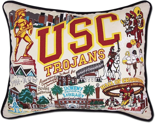 Catstudio University of Southern California (USC) Collegiate Embroidered Decorative Throw Pillow