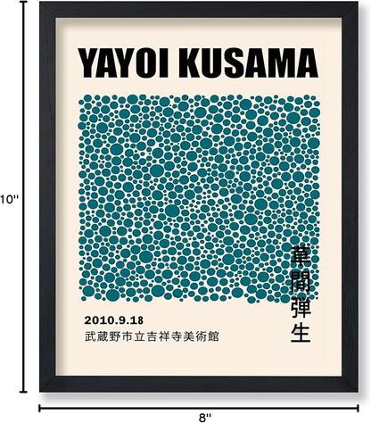 Poster Master Infinity Dots Print - Yayoi Kusama Poster - Abstract Japanese Art - Trendy Gift for Men & Women - Pop Art Decor for Office, Bedroom or Living Room - 8x10 UNFRAMED Wall Art