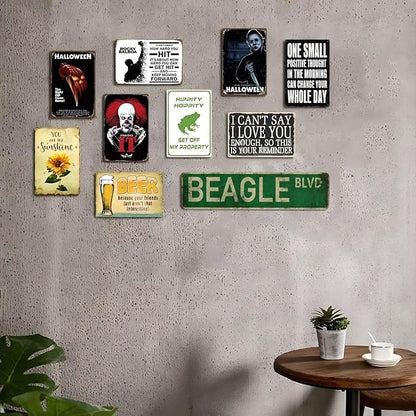Vintage Signs Beagle Blvd Sign Street Sign Retro Metal Sign for Home Bar Coffee Garden Indoor Ourdoor Decor,Aluminium 4x16 Inch