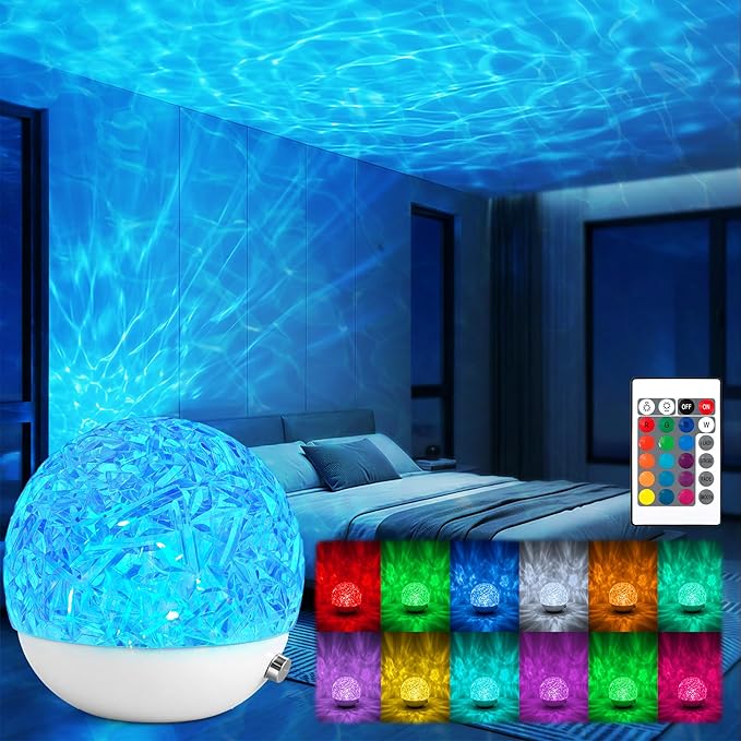 redaica Mood Lighting for Bedroom, 16 Color Changing LED Mood Light, Aurora Ambient Lighting, Remote Control Dimmable Bedside Light, Night Light for Bedroom, Home Decor for Teen Girls Birthday Gifts