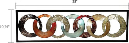 Hosley Metal Wall Décor 35" High. Ideal Gift for Home, Weddings, Party, Spa, Meditation, Home Office, Dorm O4