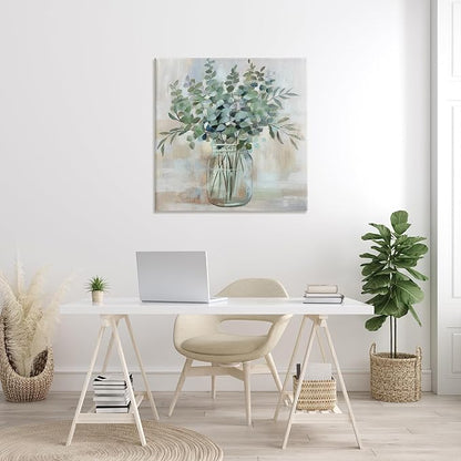 Stupell Industries Soothing Eucalyptus Herb Arrangement, Designed By Nan, 36 x 36, Canvas Wall Art