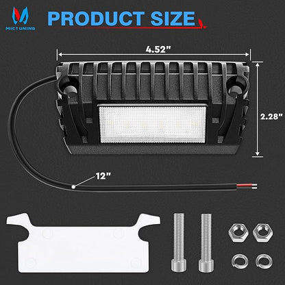 MICTUNING RV Exterior Porch Utility Light 12V Awning Lights | Replacement Lighting for RVs Trailers Campers