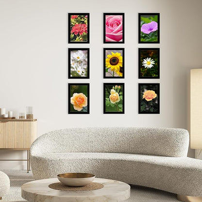 JCJMY 12 Packs 6x9 Picture Frames, Display 4x6 with Mat or 6x9 without Mat, Sturdy 6 by 9 Frames Bulk Set of 12 Collage Wall Decor Photo Frames Set for Wall and Tabletop, Black