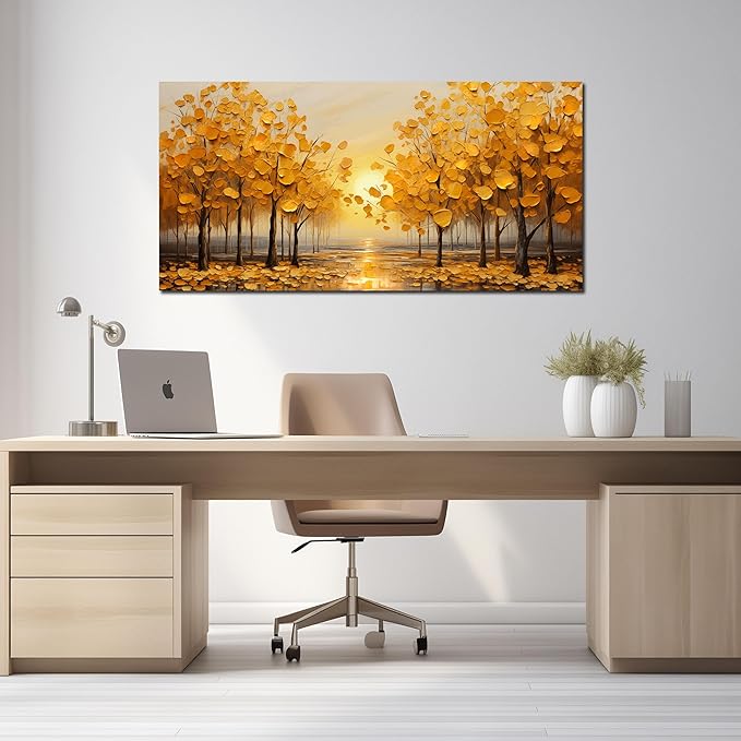TYTAUPT Tree Pictures Wall Decor For Living Room,Large Canvas Wall Art For Bedroom,Home Office Wall Decor 29 x 59 Inch