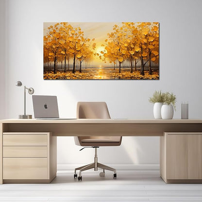 TYTAUPT Tree Pictures Wall Decor For Living Room,Large Canvas Wall Art For Bedroom,Home Office Wall Decor 29 x 59 Inch