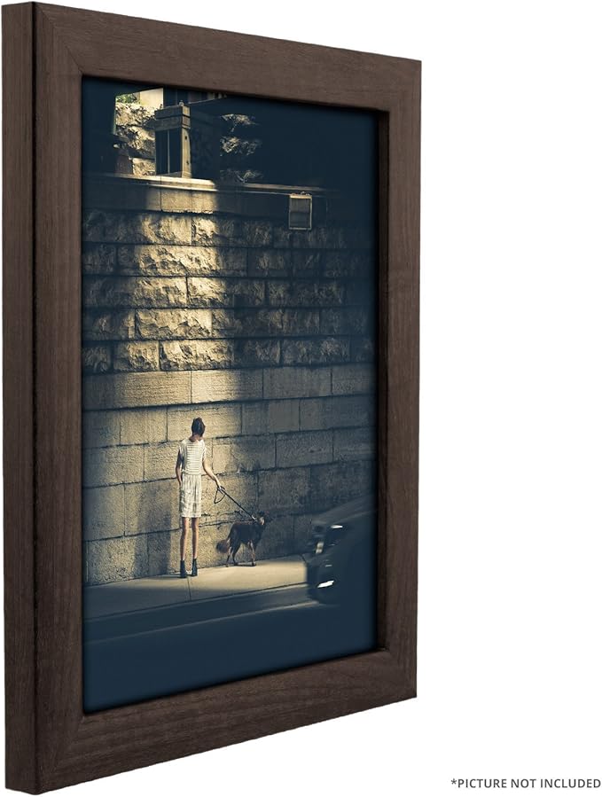 Craig Frames 23247778 Picture Frame 7-Piece Wall Set, Brown Frames, White Display Mats