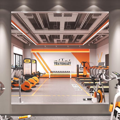Amorho 67''x24''(Each)-3PCS Gym Mirror, Tempered Glass, Frameless Full Body Mirror for Home, Yoga Studios, Dance Rooms, Garage Gyms.