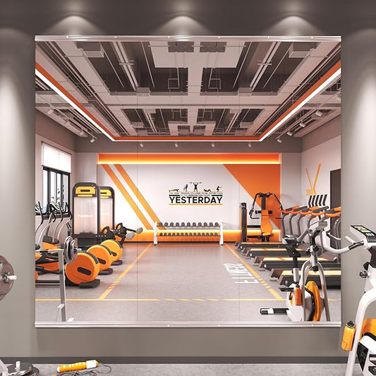 Amorho 67''x24''(Each)-3PCS Gym Mirror, Tempered Glass, Frameless Full Body Mirror for Home, Yoga Studios, Dance Rooms, Garage Gyms.