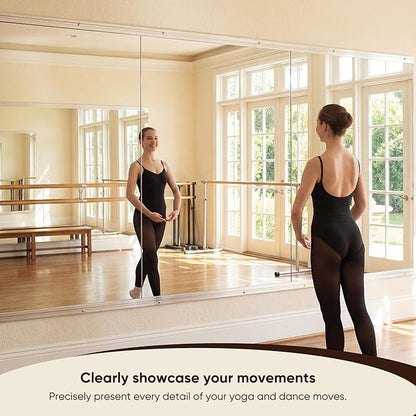 Antok Home Gym Mirror 55"x28" 2PCS, Large Full Length Wall Mounted Mirrors, Frameless Tempered Glass Full Body Mirror for Gym Yoga Dance Studio Garage Bedroom & Bathroom
